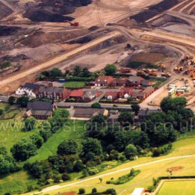 Looking south across Station Road to the site of the former Seaham Colliery in the 1990s.Copyright FlyingFotos  www.seahamfromtheair.co.uk