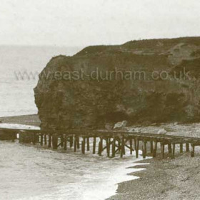 Close up of beach railway from previous photograph