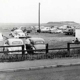 Seaham Hall car park in the 1960s.