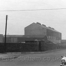 Jennings Foundry at the eastern end of Ropery Walk in October 1966.The junction at left leads to the Subway and Lord Street. Foundry Houses were situated behind the telegraph pole. Jennings Foundry closed 1967.