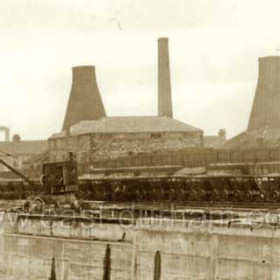 The seaward side of the Bottleworks from the top of the south dock in 1903