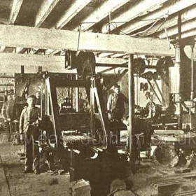 Candlish Bottleworks, engineers shop in 1890.