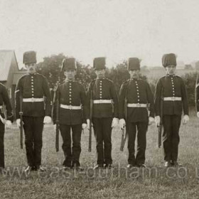 Seaham Volunteers c 1900?
Extreme right surname Dobson, probably John Arthur, a pilot and then a seagoing engineer out of Seaham