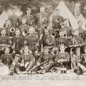 Seaham Volunteer Band at camp, date not known.