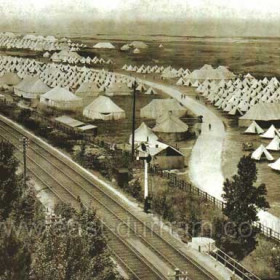 Expanse of tents at Morpha, Wales, one of the summer camps the Volunteers or Territorials went to.