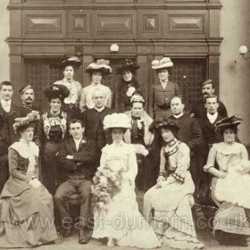 Wedding party in the Drill Hall