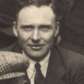 GEORGE CHAYTOR, butcher at 9 Church St.  P/graph at rear of Seaham pub c1930