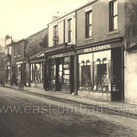 Nos 27, 28 and 29 North Railway Street in 1934Ben Robson Upholsterer at no 27.W Taylor a stationer at no 28. For around 50 years prior to c 1930 the Young family had owned this shop.Rbt Clough was a tailor at no 27 from early 1890s but by 1925 had moved to 68 Church St where he traded until the early thirties.