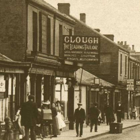 Looking east down North Railway St. c 1910/15. Robert Clough operated from here at number 27 from the late 1880s until around 1921 when he moved to 68 Church Street.