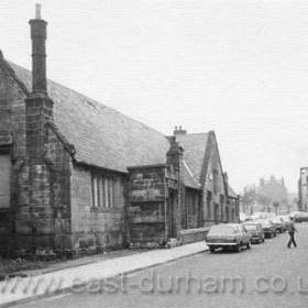 Derelict National School at the western end of Church Street in the late 1970s. Demolished shortly after this photograph was taken, a supermarket now occupies the site.