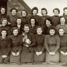 Staff of Woolworths, Church St, during WW2The lady second from the right in the back row is Eleanor Hall from Murton (later to marry Tom McHugh).Can you name anyone else in this photograph.Photograph and info sent in by Linda Hall.