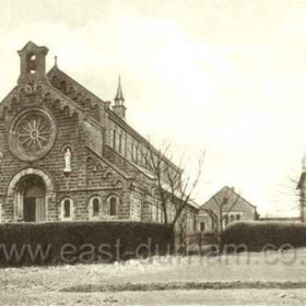 St Mary Magdalen's Church and Presbytery Seaham Harbour opened 19/09/1907 using stained glass windows from the old church in Tempest Rd