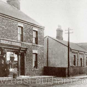 Vasey's Supply Stores and the Drill Hall which became the Primitive Methodist Chapel in 1910.The first passenger motor coach run on Seaham Colliery  road  was owned by Mr T O Johnson of Cornish St. The second motor coach was owned by Mr Edwards of the Bridge Bazaar N Railway Street. Date?