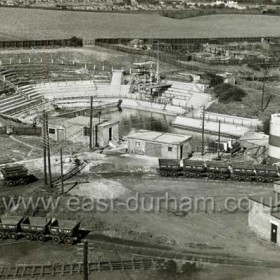 Dawdon colliery pool in 1958, photographed from the east.