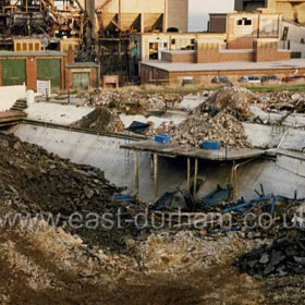 Demolition of the pond in the early 90s