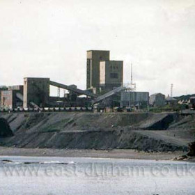 Dawdon Colliery from the sea. Photograph after 1961.