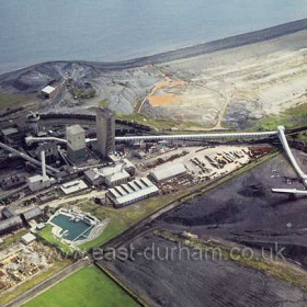 Dawdon Colliery around 1990, Noses Point above and Blast Beach to the right.