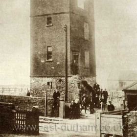 Watchtower in Lisburn Tce. The Watchtower was built in 1776 by a John Biss of Deptford Hall to check ship movements on a stretch of the river just above Wearmouth Bridge. Prior knowledge of ship arrivals was very useful to traders waiting for goods. It was probably of little value however as it became known as Biss's Folly and was demolished in 1903.
Photo N Kirtlan, info Len Charlton.