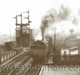 Pallion Station. The Sunderland Durham railway was run by small trains ( often 2 old coaches). There were many spurs and junctions for freight and coal along the route and the stations included Millfield, Pallion, South Hylton, Penshaw, Rainton Coxgreen and Leamside. For a period LNER used a push/pull train with a tiny tank engine between the coaches. The passenger line closed c1960 but the new Metro now uses the old route as far South Hylton with 2 new stops at Park Lane and University. 
Photo N Kirtlan, info Len Charlton.