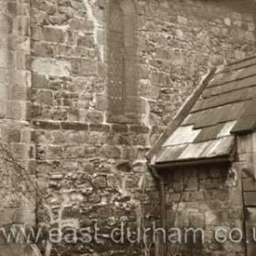 The porch on the south wall of St Andrews added in the 1400s.