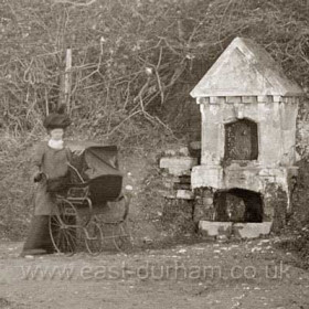 The Seaham to Daldon le Dale Road replaced the old bridle path in 1888 with this fountain placed at the halfway point.