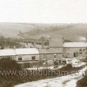 Nearest buildings John Dickeson's Burnside Works. The bridge just visible is locally known as Cromwell's Bridge, it was not built until 1789 so Cromwell would have had to get his feet wet in 1644. Photograph late 1800s.