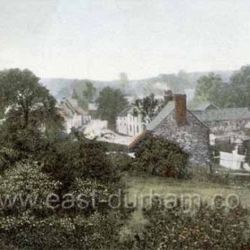 Looking across the village towards the church and the Times Inn, c 1903.