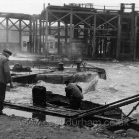 North Dock awash. 31/1/1953