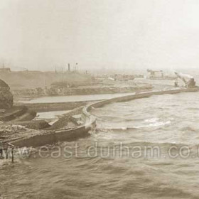 Looking north from South Pier in 1900.