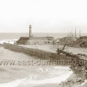 Beginning the building of the North Pier c 1900