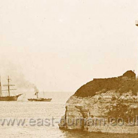 Old lighthouse from the Terrace Beach c 1890, possibly earlier.