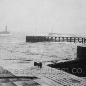 South Dock gates in right foreground.