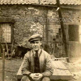 Norman Knapp outside the Blacksmiths Shop at Seaham Docks circa 1936