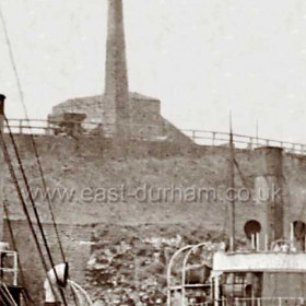 Sunniside engine house and chimney at the north end of the dock, just east of the North Railway St, North Terrace junction.