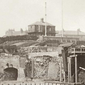 Dock offices from the South Dock in 1903