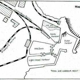 Map of Seaham dock c 1835,  from Aristocrat in
Business by R.W. Sturgess