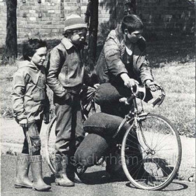 Children collecting coal at Easington, probably from the beach in 1980