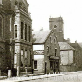 Prospect Row.
The station hotel in Prospect Row was built for the original Sunderland station by the docks. This was the terminus until the new central station was built behind Fawcett St in 1879 with the railway bridge to connect the lines to Monkwearmouth station and on to Newcastle.
Photograph Norman Kirtlan, information from Len Charlton.