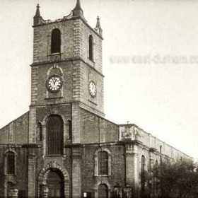 Holy Trinity was the Sunderland Parish church situated at the end of Church St . Built in 1719 after public petition for Sunderland to have a church closer than St Michaels at Bishopwearmouth it was in the heart of the docks area alongside the large Town Moor. As old Sunderland was gradually cleared after WW2 congregations diminished and the church closed in 1988. It now stands as a historic building in isolation.
Photograph Norman Kirtlan, information from Len Charlton.