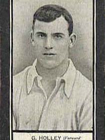 George Holley was born in Seaham Harbour on 25th November, 1885. He played for Seaham White Star before joining Sunderland in 1904.He played for England between 1909 and 1914 and was joint top scorer in 1912..George Holley, who later worked as a Sunderland coach, died in 1942.