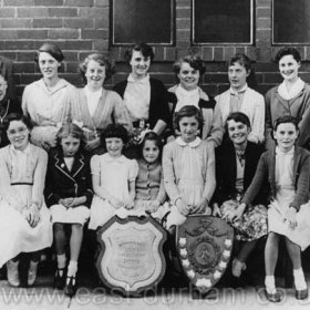 Independent Methodist Church, Challenge Shield winners in 1956.
Colin Hogg at back left, Mrs Stockley at right.