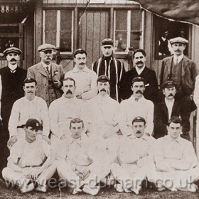 Seaham Harbour Cricket Club 1911.
2nd from left of the four in front row, Robert Robson 1882-1968