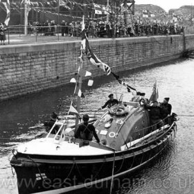 The "George Elmy"  photographed at her naming ceremony on 26th of June 1950.