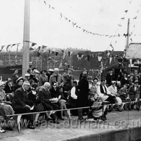 The formal naming ceremony of the George Elmy on 27/1/1950.Photograph from Valerie Thorpe