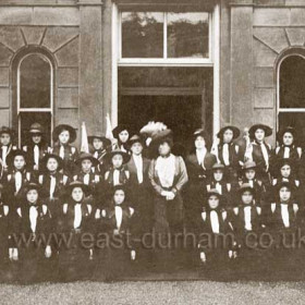 Seaham and Hawthorn Guides.
Lady Londonderry at the opening of the girl guides headquarters at Dene House, Seaham Oct 3 1913.