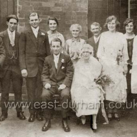 A wedding day in the Evans family of Dawdon. Date not known.