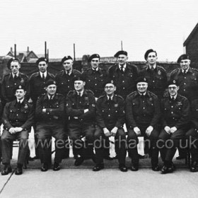 The Observer Corps WW2, 
Front row; Harold Hutchinson (jeweller 3rd from left) Lumley Hunter ( butcher 7th from left) Smith (Dock Co.8th) Mr Whitelock (milkman 10th).