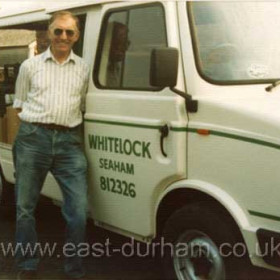 Colin Whitelock, well known milkman in Seaham, photograph 1970s