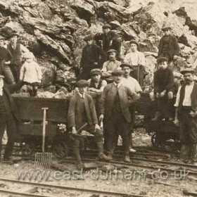 Seaham men working at Hawthorn quarry in 1921.