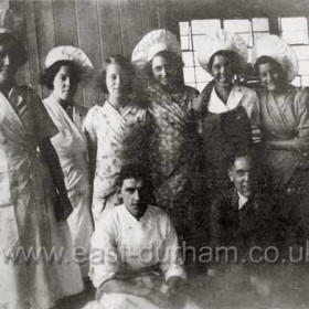 Staff at Snowdon and Bailes bakery in North Railway Street. Names not known.